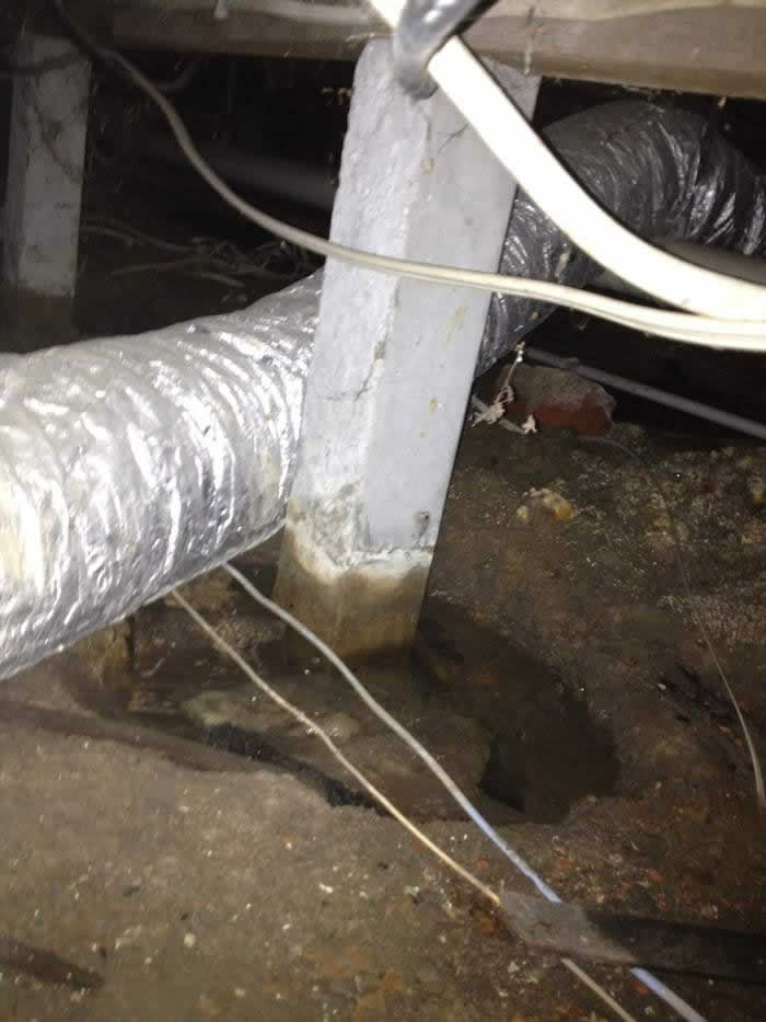 Water in subfloor